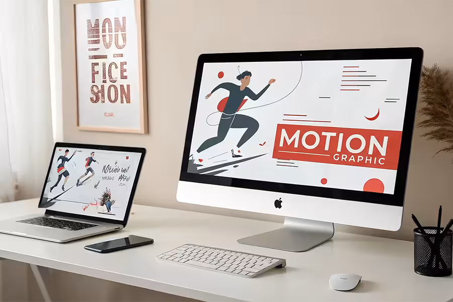 Creative motion graphics design services for dynamic visual content